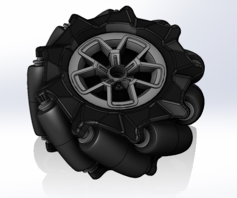 Omnidirectional+Mecanum麦克纳姆轮3D数模图纸+Solidworks设计+附STEP